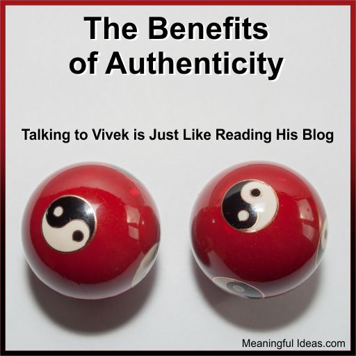 Talking to Vivek is Just Like Reading His Blog